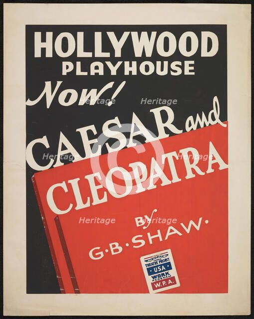 Caesar and Cleopatra, Los Angeles, 1938. Creator: Unknown.