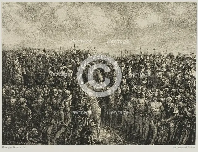 Caesar and His Prisoners, 1878. Creator: Rodolphe Bresdin.