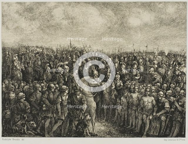 Caesar and His Prisoners, 1878. Creator: Rodolphe Bresdin.