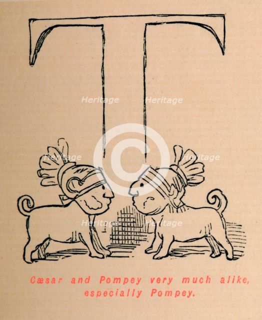 'Caesar and Pompey very much alike especially Pompey', 1852. Artist: John Leech.