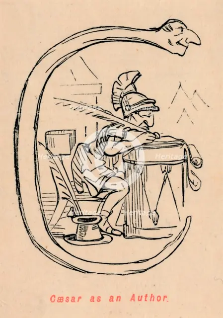 'Caesar as an Author', 1852. Artist: John Leech.