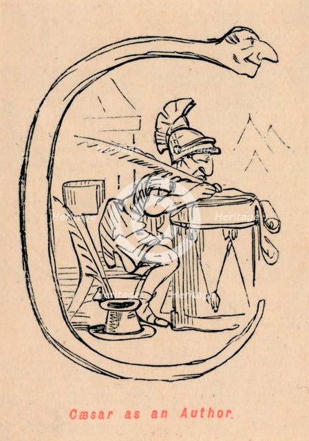 'Caesar as an Author', 1852. Artist: John Leech.