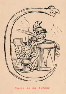 Caesar as an Author 1852. Artist: John Leech