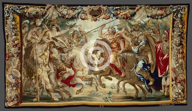 Caesar Defeats the Troops of Pompey from The Story Caesar and Cleopatra, Flanders, c. 1680. Creator: Gerard Peemans.