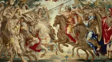 Caesar Defeats the Troops of Pompey from The Story Caesar and Cleopatra, Flanders, c. 1680. Creator: Gerard Peemans