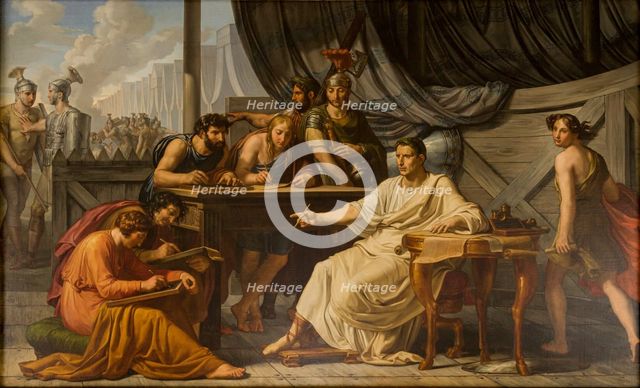 Caesar Dictates His Commentaries, 1812. Creator: Filippo Pelagio, Palagi.