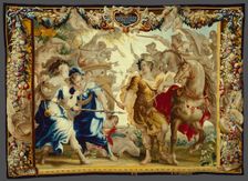 Caesar in the Gallic Wars from The Story of Caesar and Cleopatra, Flanders, c. 1680. Creator: Willem van Leefdael