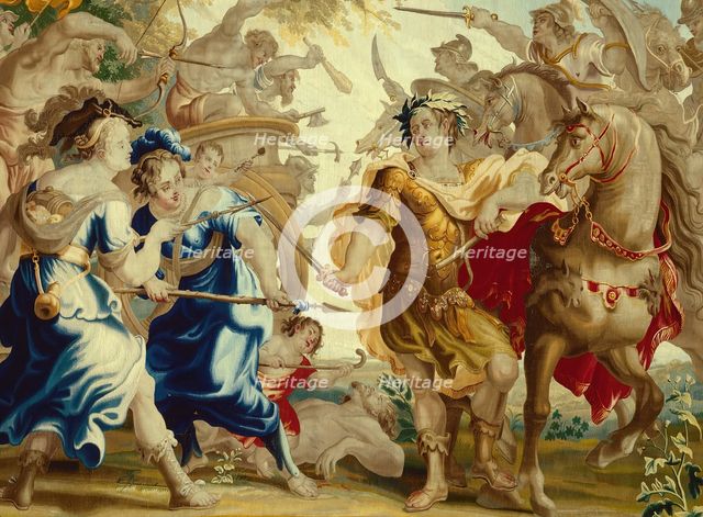 Caesar in the Gallic Wars from The Story of Caesar and Cleopatra, Flanders, c. 1680. Creator: Willem van Leefdael.