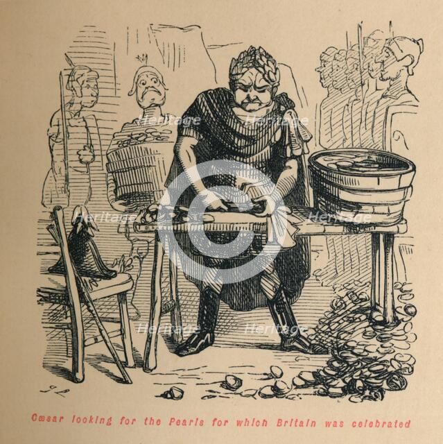 'Caesar looking for the Pearls for which Britain was celebrated', c1860, (c1860).  Artist: John Leech.