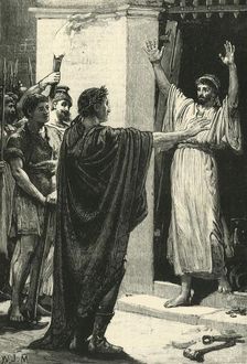 Caesar Possessing Himself of the Treasure in the Temple of Saturn 1890. Creator: Unknown