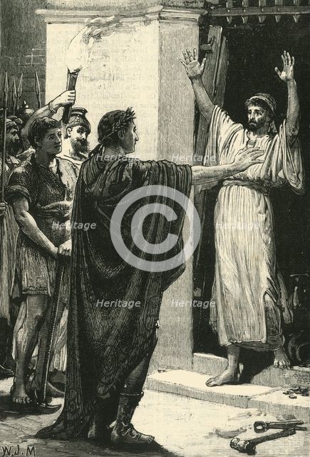 'Caesar Possessing Himself of the Treasure in the Temple of Saturn', 1890. Creator: Unknown.
