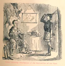 Caesar receiving intelligence of the Destruction of his Fleet c1860, (c1860). Artist: John Leech