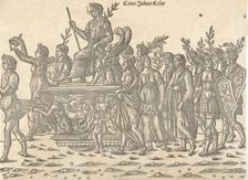 Caesar riding on his chariot, from The Triumph of Caesar 1504. Creator: Jacob von Strassburg
