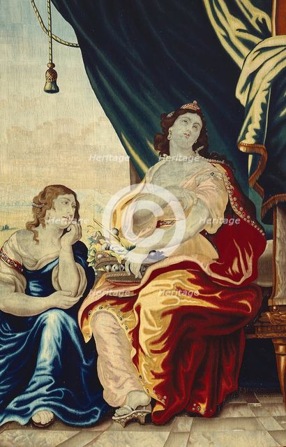 Caesar's Death Makes Cleopatra Mourn from The Story of Caesar and Cleopatra, Flanders, c. 1680. Creator: Gerard Peemans.