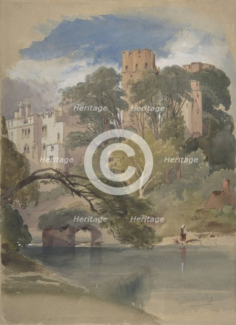 Caesar's Tower, Warwick Castle, ca. 1850. Creator: William Callow.