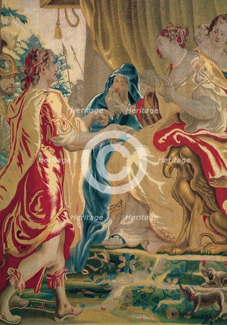 Caesar Sends a Messenger to Cleopatra from The Story of Caesar and Cleopatra, Flanders, c. 1680. Creator: Willem van Leefdael.