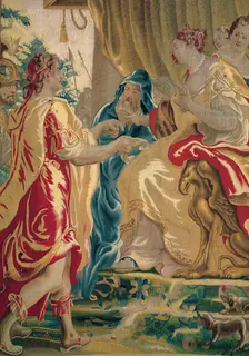 Caesar Sends a Messenger to Cleopatra from The Story of Caesar and Cleopatra, Flanders, c. 1680. Creator: Willem van Leefdael
