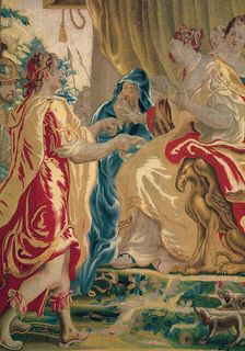 Caesar Sends a Messenger to Cleopatra from The Story of Caesar and Cleopatra, Flanders, c. 1680. Creator: Willem van Leefdael