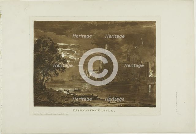 Caernarvon Castle, 1776. Creator: Paul Sandby.