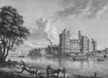 Caernarvon Castle 1778. Artist: William Watts