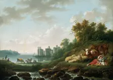 Caernarvon Castle 1783-1840. Creator: Charles Towne