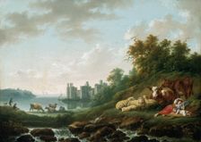 Caernarvon Castle 1783-1840. Creator: Charles Towne