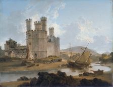 Caernarvon Castle 1792. Creator: Julius Caesar Ibbetson