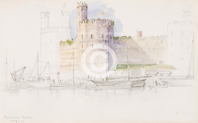 Caernarvon Castle, 1899. Creator: George Elbert Burr.