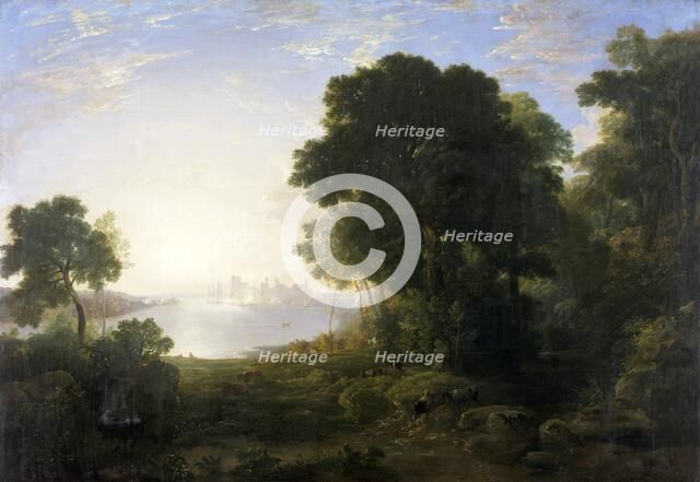 'Caernarvon Castle', 1815-1819. Artist: Anthony Vandyke Copley Fielding