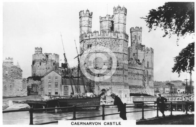 Caernarvon castle, Caernarfon in North Wales, 1936. Artist: Unknown