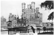 Caernarvon castle, Caernarfon in North Wales, 1936