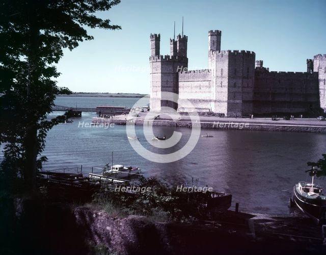 Caernarvon Castle, Caernarvon, Wales, c1955.  Creator: Arthur Charles Kirby Ware.