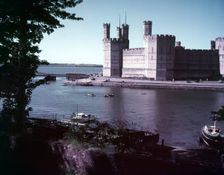 Caernarvon Castle, Caernarvon, Wales, c1955. Creator: Arthur Charles Kirby Ware