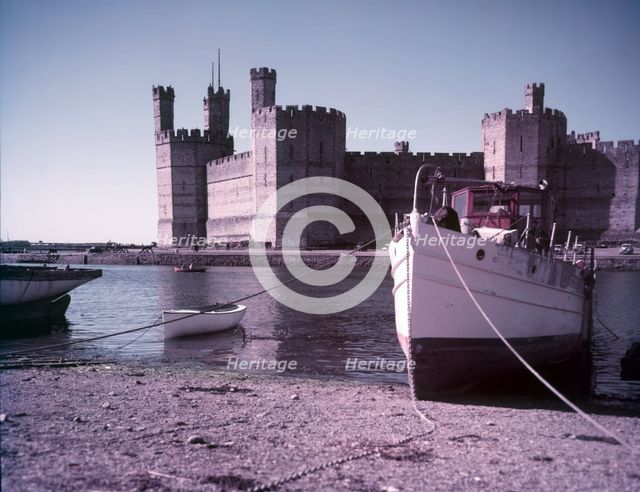 Caernarvon Castle, Caernarvon, Wales, c1955.  Creator: Arthur Charles Kirby Ware.