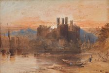 Caernarvon Castle, North Wales, 1836. Creator: Samuel Palmer