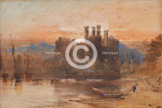 Caernarvon Castle, North Wales, 1836. Creator: Samuel Palmer.