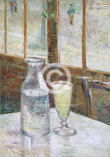 Café table with absinth, 1887. Artist: Gogh, Vincent, van (1853-1890)