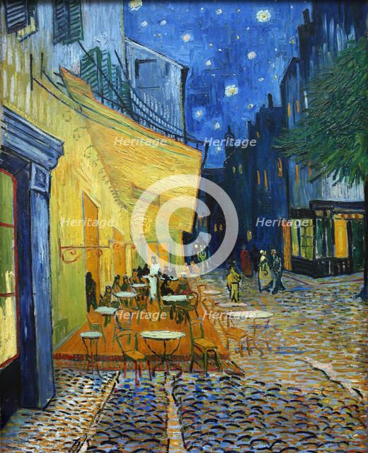 Café Terrace at Night (Terrasse du café le soir), 1888. Creator: Gogh, Vincent, van (1853-1890).