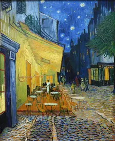 Café Terrace at Night (Terrasse du café le soir), 1888. Creator: Gogh, Vincent, van (1853-1890)
