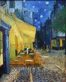 Café Terrace at Night (Terrasse du café le soir), 1888. Creator: Gogh, Vincent, van (1853-1890)