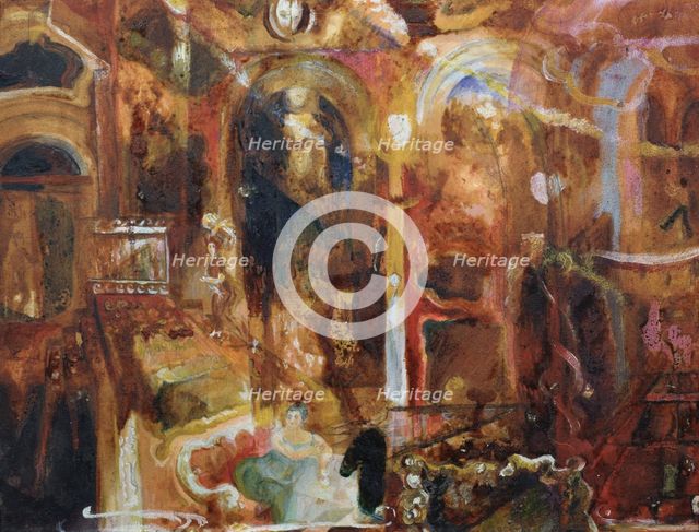 Café. Artist: Yakulov, Georgi Bogdanovich (1884-1928)