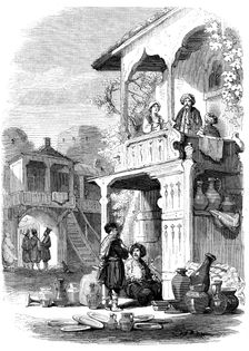 Café, at Karasu-Bazar - sketched by Willibald Richter, 1856. Creator: Unknown