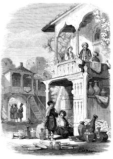 Café, at Karasu-Bazar - sketched by Willibald Richter, 1856. Creator: Unknown