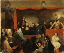 Cafe des Aveugles, at the Palais-Royal, c1840. Creator: Charles Joseph Traviès de Villers