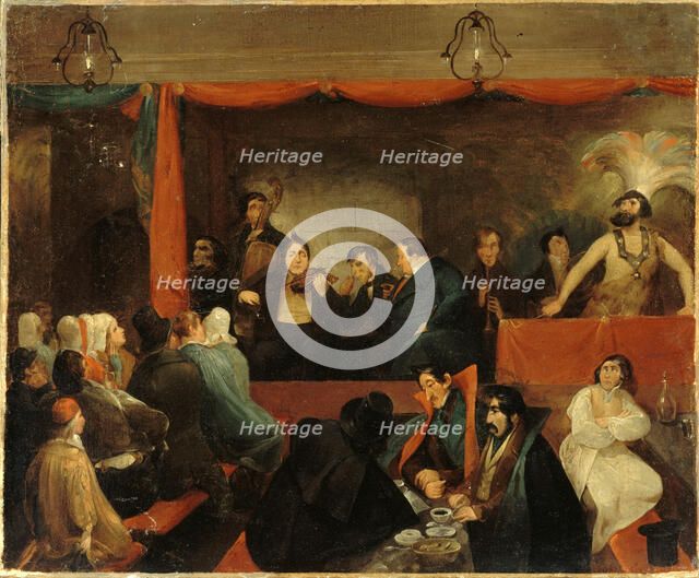 Cafe des Aveugles, at the Palais-Royal, c1840. Creator: Charles Joseph Traviès de Villers.