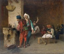 Cafe House, Cairo (Casting Bullets), 1884 or earlier. Creator: Jean-Leon Gerome