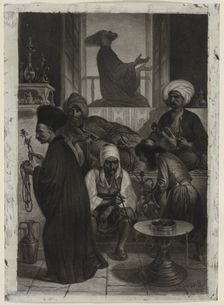 Café in Constantinople, 1847. Creator: Alexandre Bida (French, 1823-1895)
