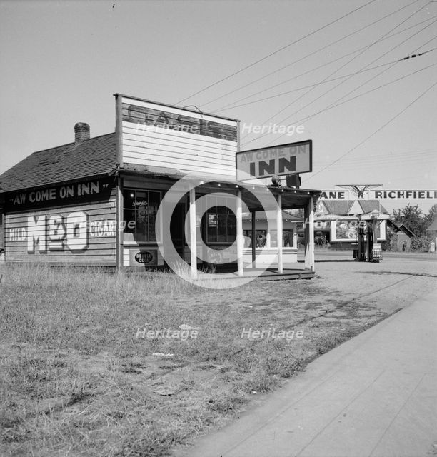 Cafe on U.S. 99, formerly the "Oasis", Centralia, Lewis County, Washington, 1939. Creator: Dorothea Lange.
