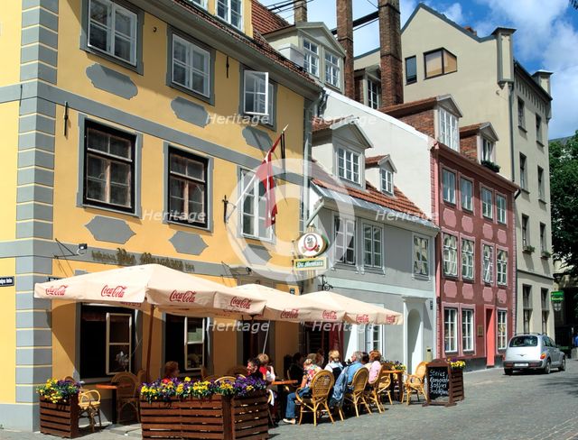 Cafe on Meistaru iela, Riga, Latvia. Creator: Peter Thompson.