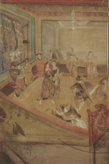Café Pittoresk in Moscow. Artist: Yakulov, Georgi Bogdanovich (1884-1928)